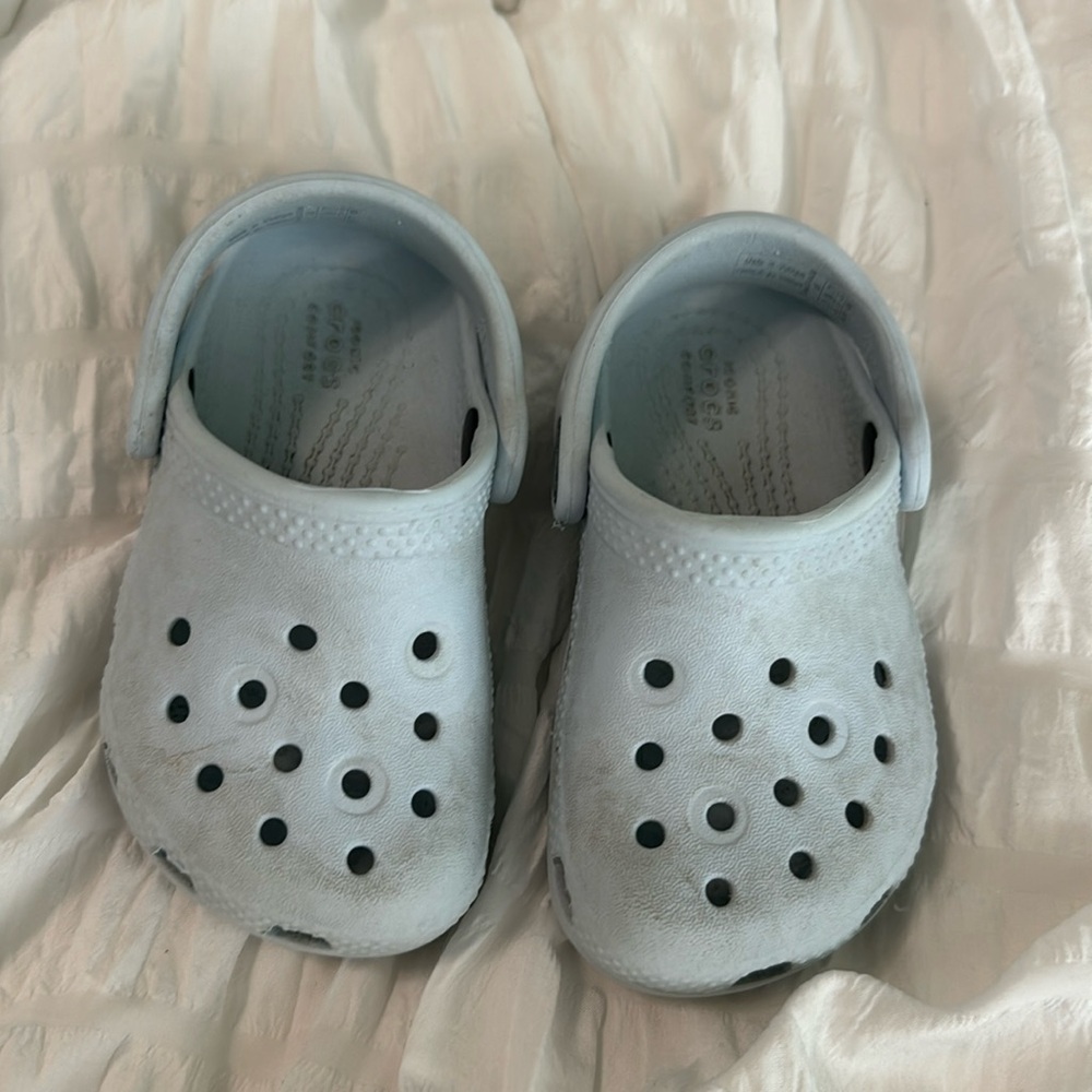Light blue toddler crocs